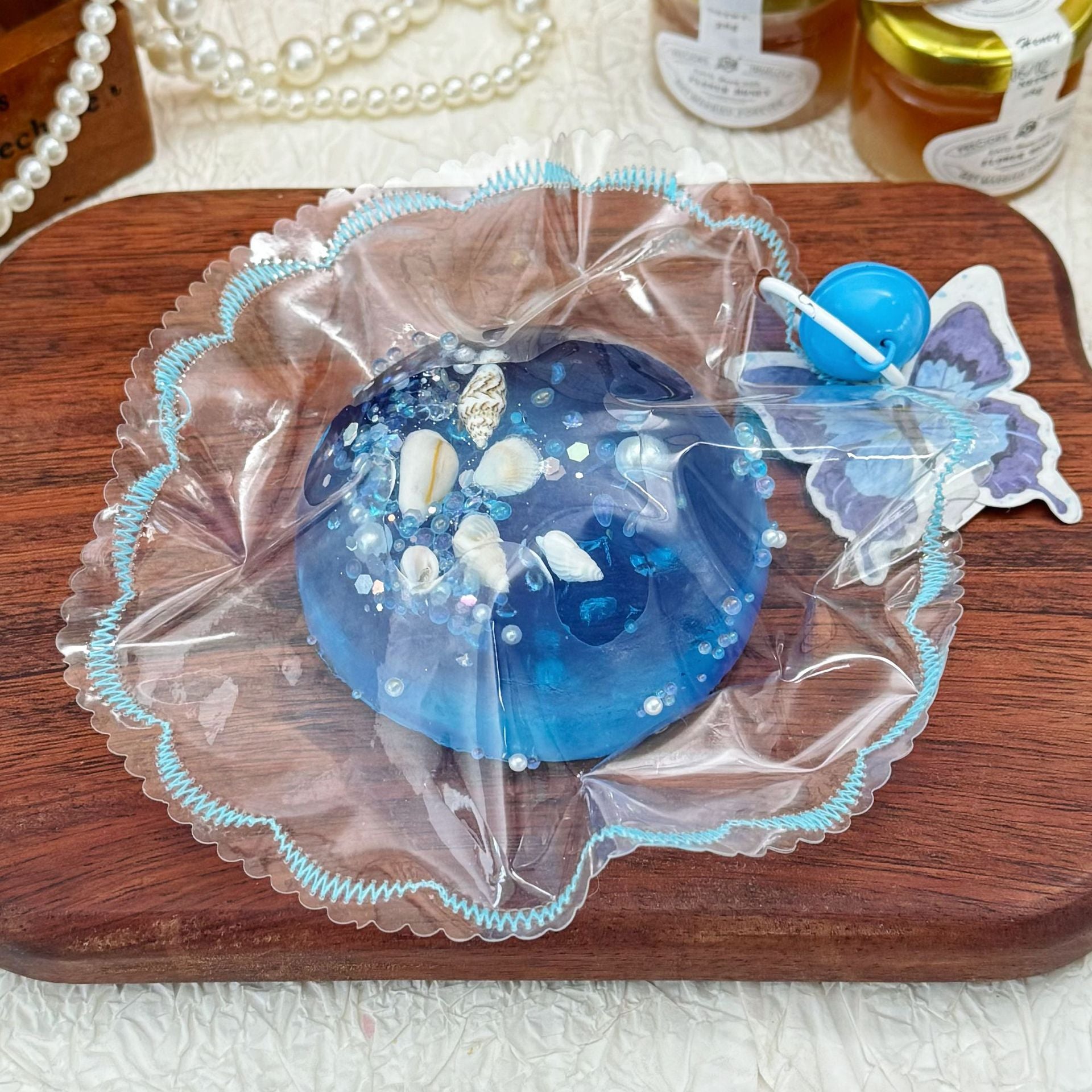 Ocean ball cream mud dry bar mud kneading music feeling food grade silicone children's toy decompression kneading music toy
