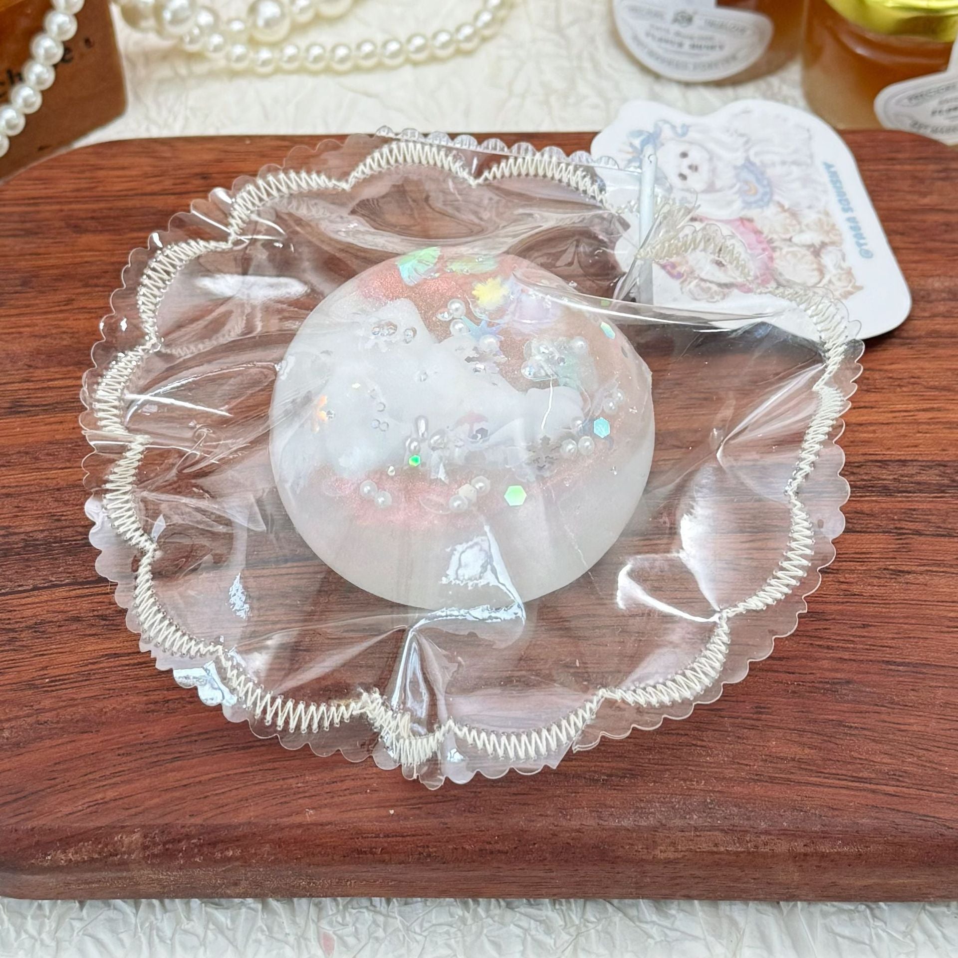 Ocean ball cream mud dry bar mud kneading music feeling food grade silicone children's toy decompression kneading music toy