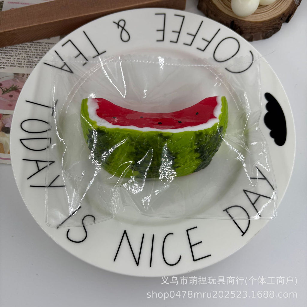 Food grade silicone decompression toy simulation watermelon cantaloupe slow rebound pinch music Japan Xiaohongshu Douyin