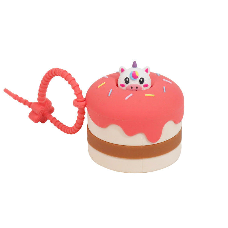 Silicone pinch music cartoon animal food play food grade silicone children's decompression toy bag pendant keychain