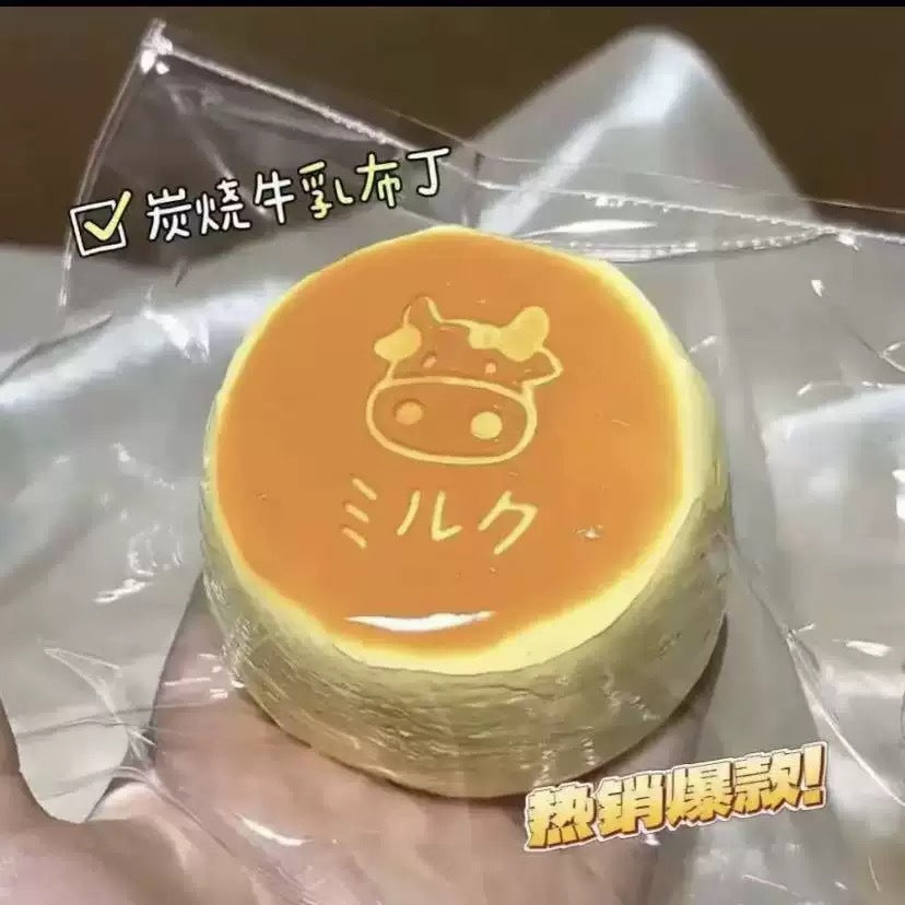 Xiaohongshu best selling peach milk pinch fun slow rebound food grade silicone decompression toy creative handmade food toy