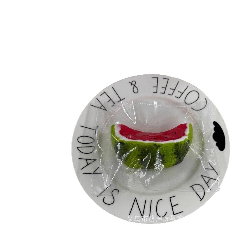 Food grade silicone decompression toy simulation watermelon cantaloupe slow rebound pinch music Japan Xiaohongshu Douyin