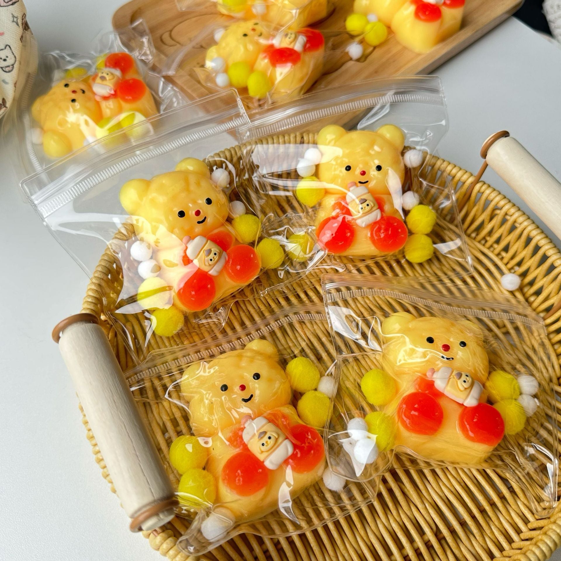 Speechless small steamed buns, pinch Le water feeling burst pulp, cream feeling decompression DIY food grade silicone homemade decompression toy