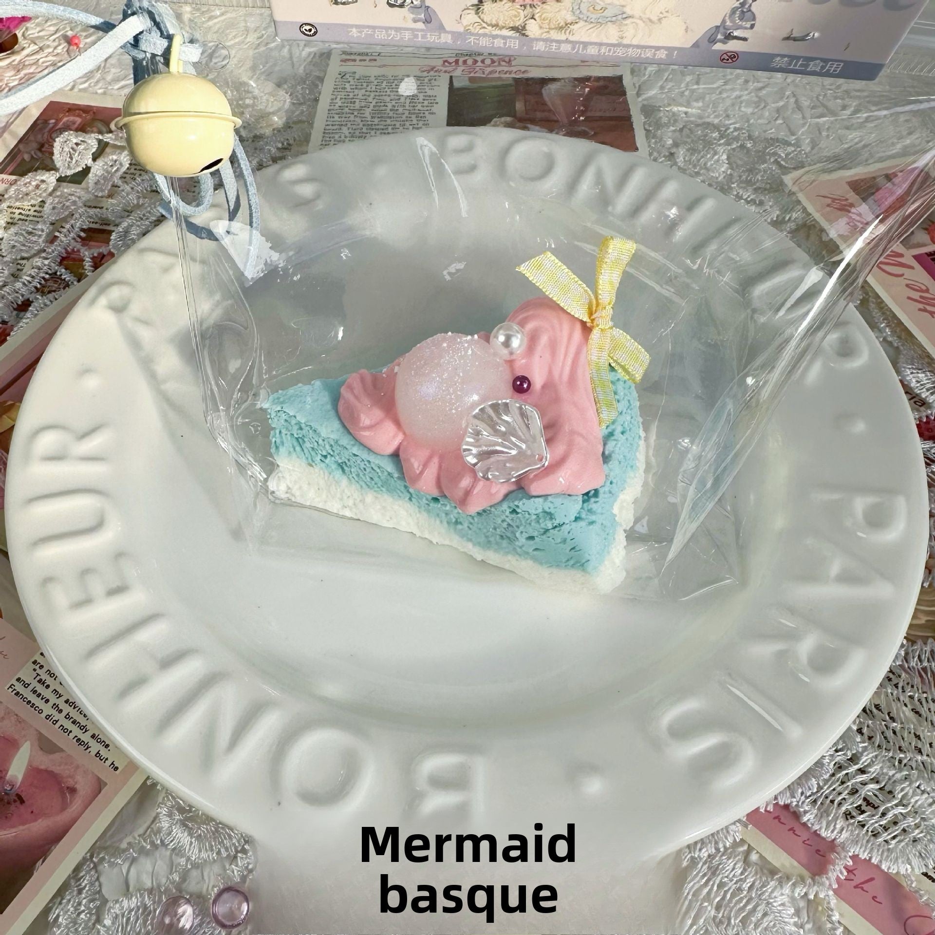 Basque series xiaohongshu best sellingartificial food pinch fun kids toys decompression food play cream mud pinch