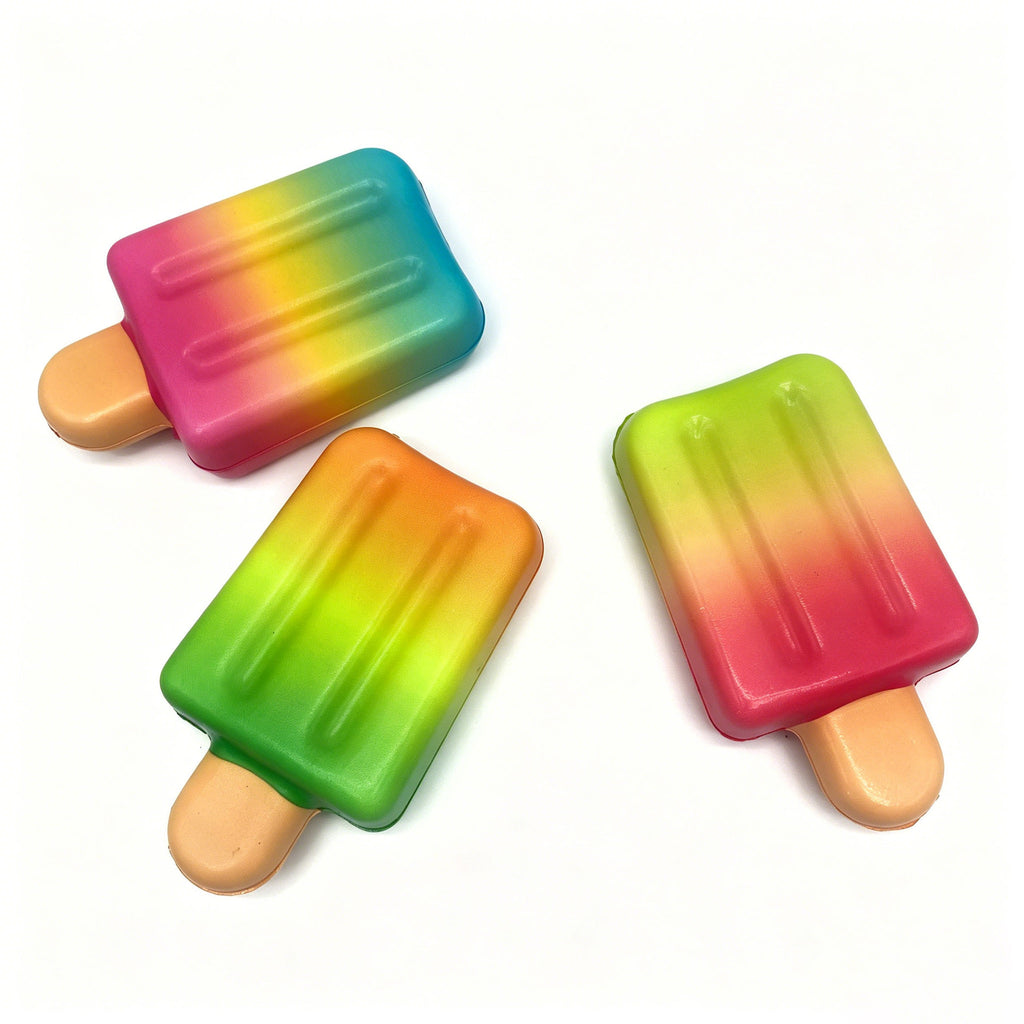 New ice cream popsicle popsicle pinch music decompression decompression toy slow rebound creative vent ice cream rainbow color