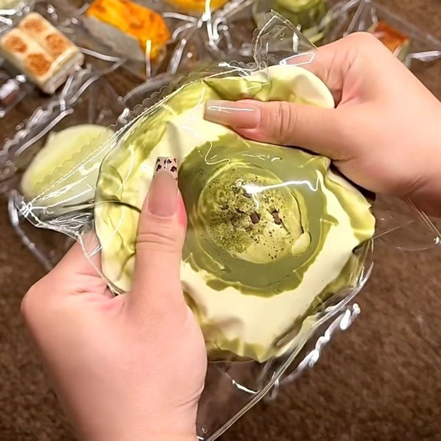 Food-grade silicone matcha smudged chocolate big pudding rebound toy cute high-value students vent and decompress