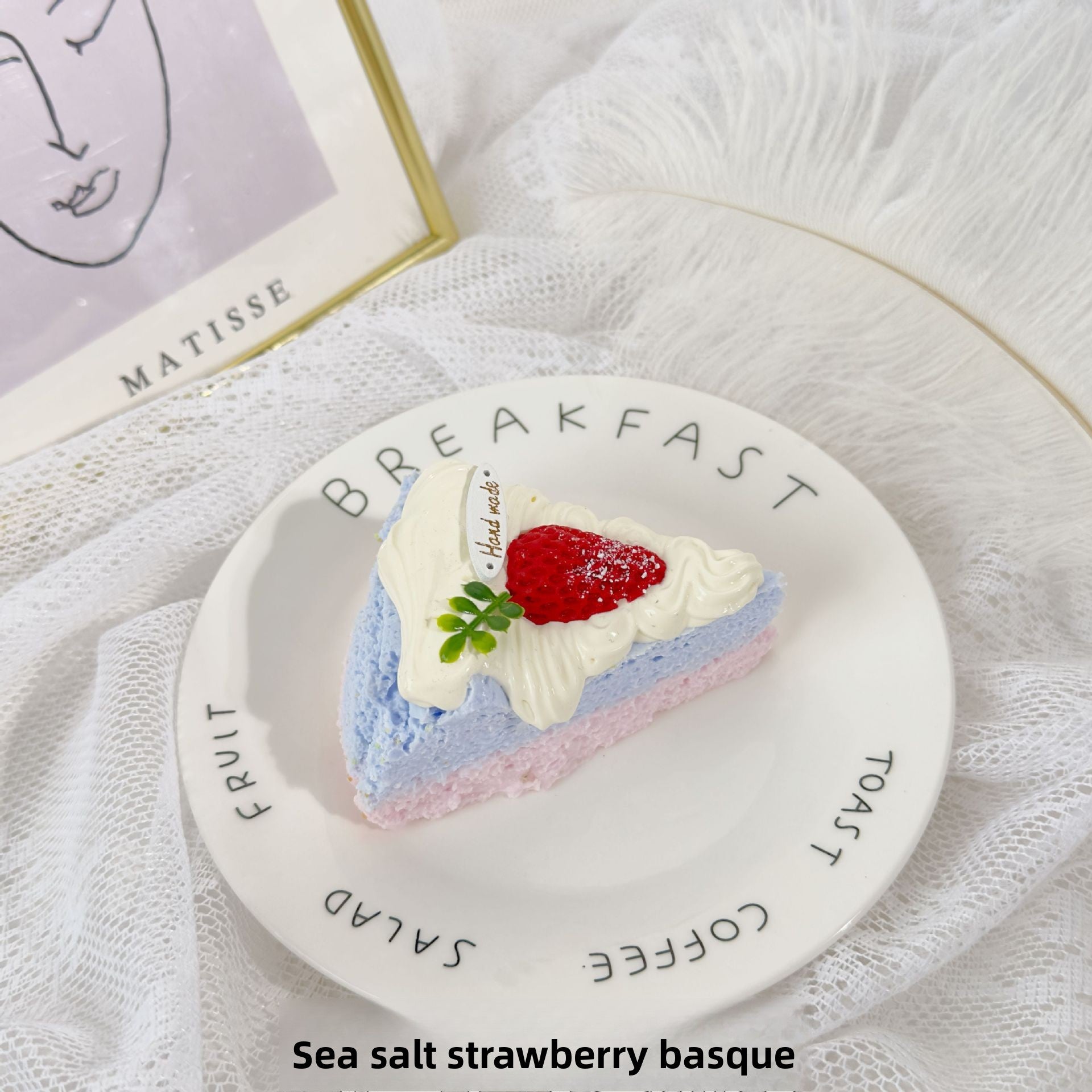 Basque series xiaohongshu best sellingartificial food pinch fun kids toys decompression food play cream mud pinch
