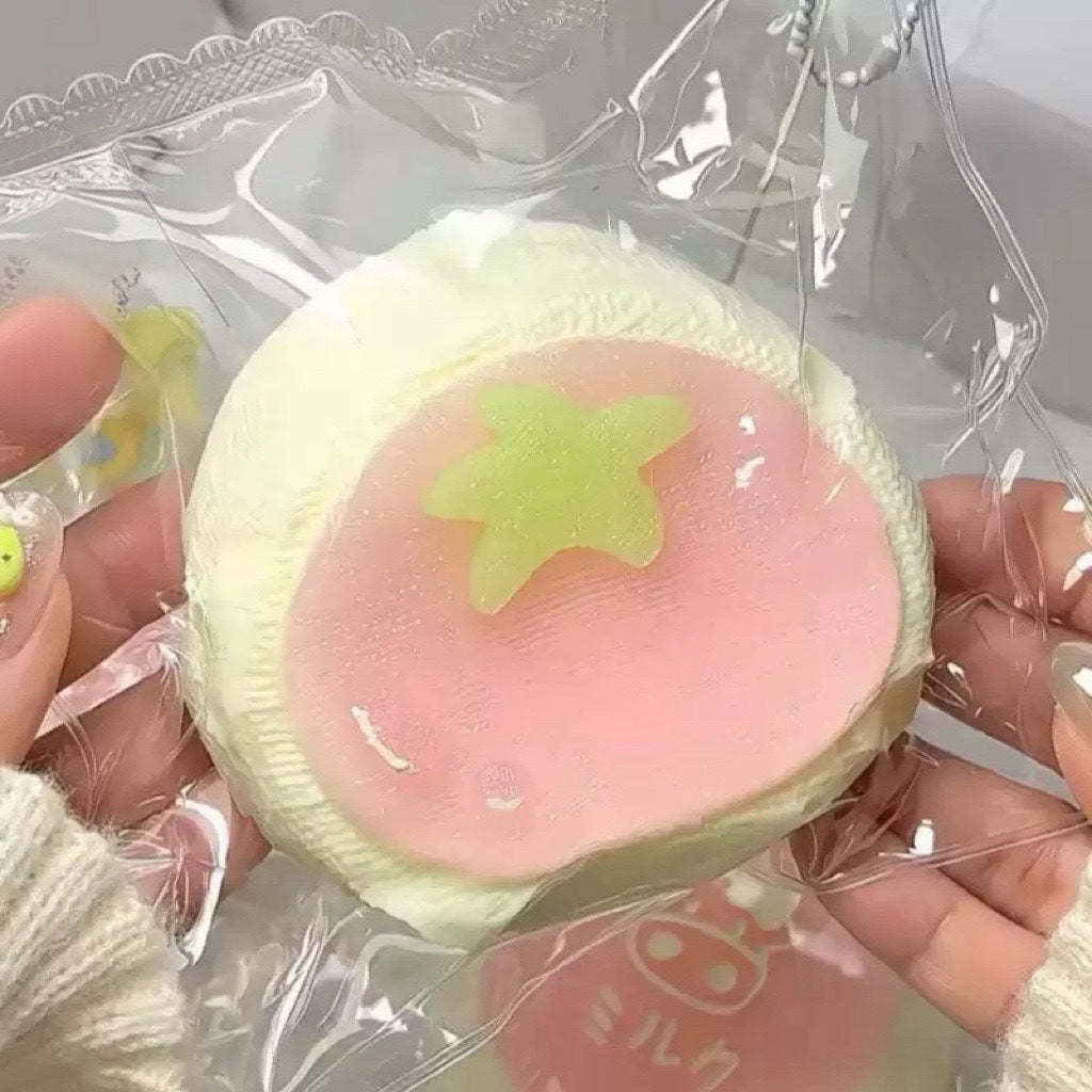 Xiaohongshu best selling peach milk pinch fun slow rebound food grade silicone decompression toy creative handmade food toy