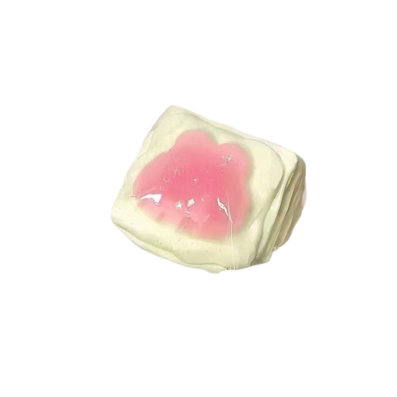 Xiaohongshu best selling peach milk pinch fun slow rebound food grade silicone decompression toy creative handmade food toy