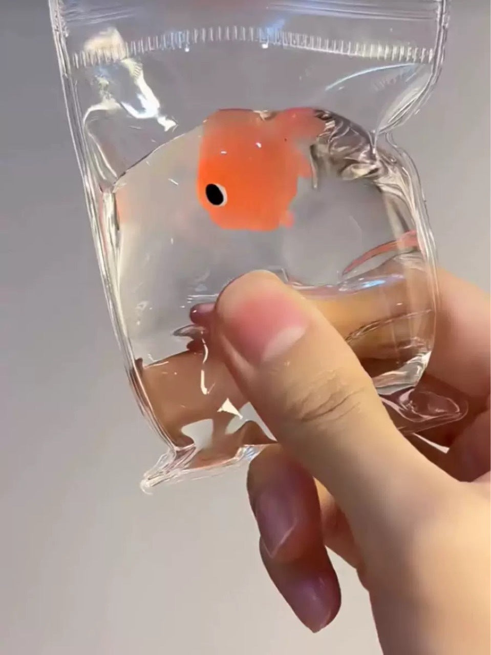 Cross-border transparent goldfish bag silicone pinch fun xiaohongshu same style decompression artifact decompression toy hot wholesale