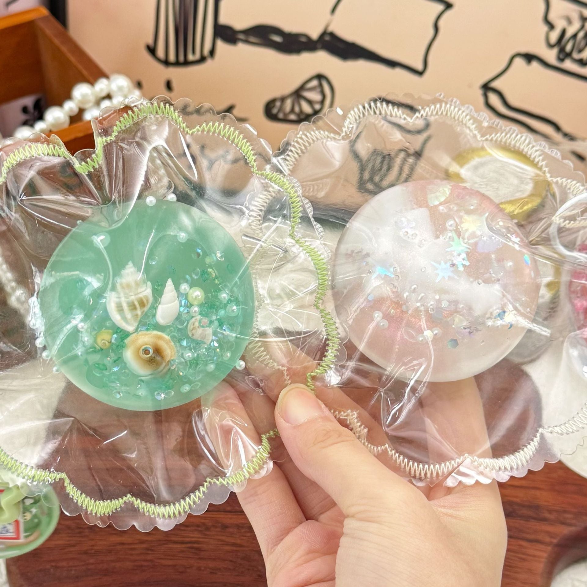 Ocean ball cream mud dry bar mud kneading music feeling food grade silicone children's toy decompression kneading music toy