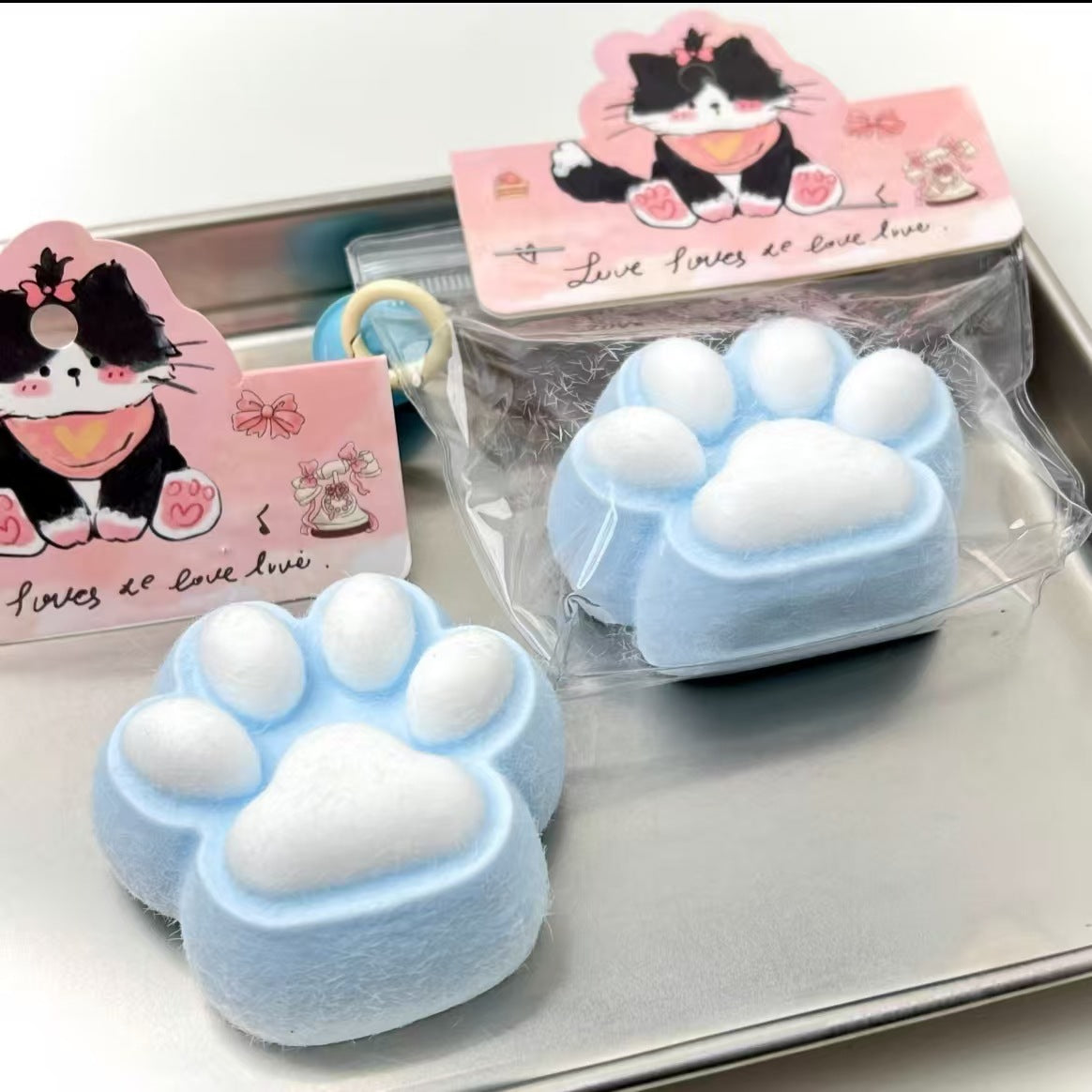 Cat's claw series cream mud dry bar mud kneading music feeling food grade silicone children's toy decompression kneading music toy
