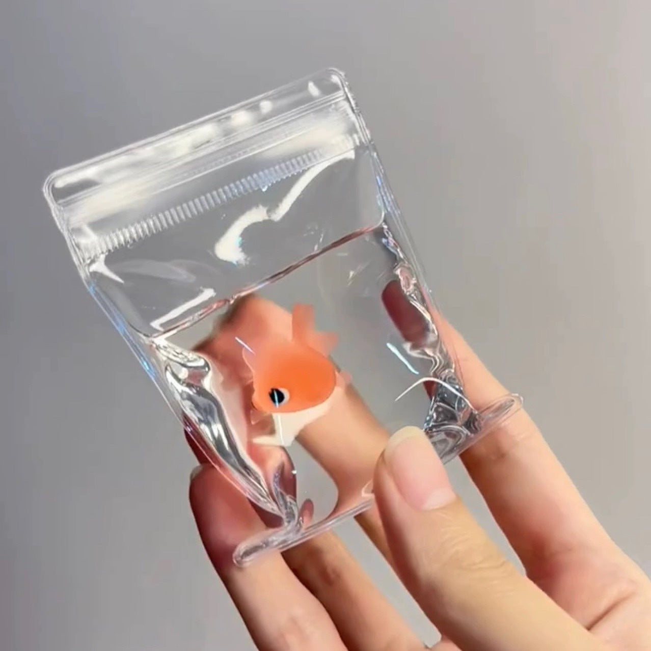 Cross-border transparent goldfish bag silicone pinch fun xiaohongshu same style decompression artifact decompression toy hot wholesale