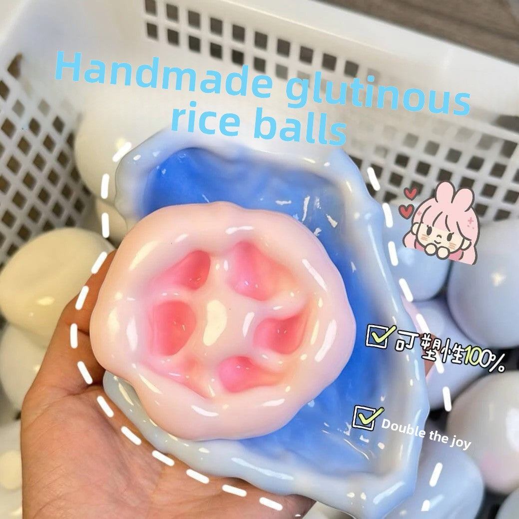 Shaping ice skin glutinous rice cake handmade ball kneading music belt needle noisy ball toy giggling vent decompression artifact