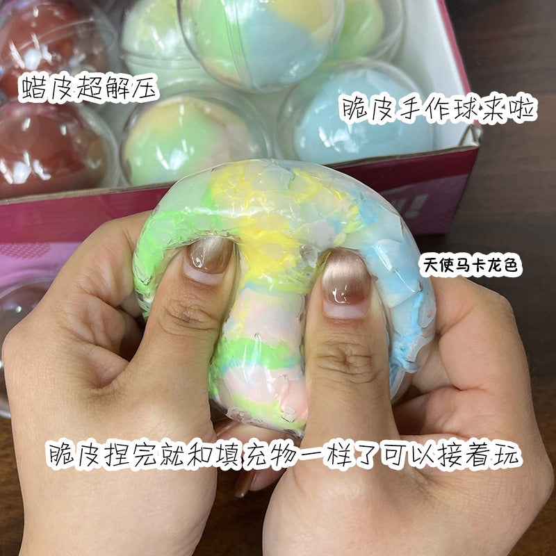 Crispy Pinch Le Handmade Ball Mint Black Qiao Matcha Super Soft Decompression Wax Skin Ball Vent Voice Control Xiaohongshu Same Style