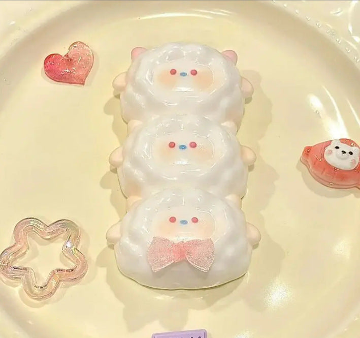 Speechless small steamed buns, pinch Le water feeling burst pulp, cream feeling decompression DIY food grade silicone homemade decompression toy
