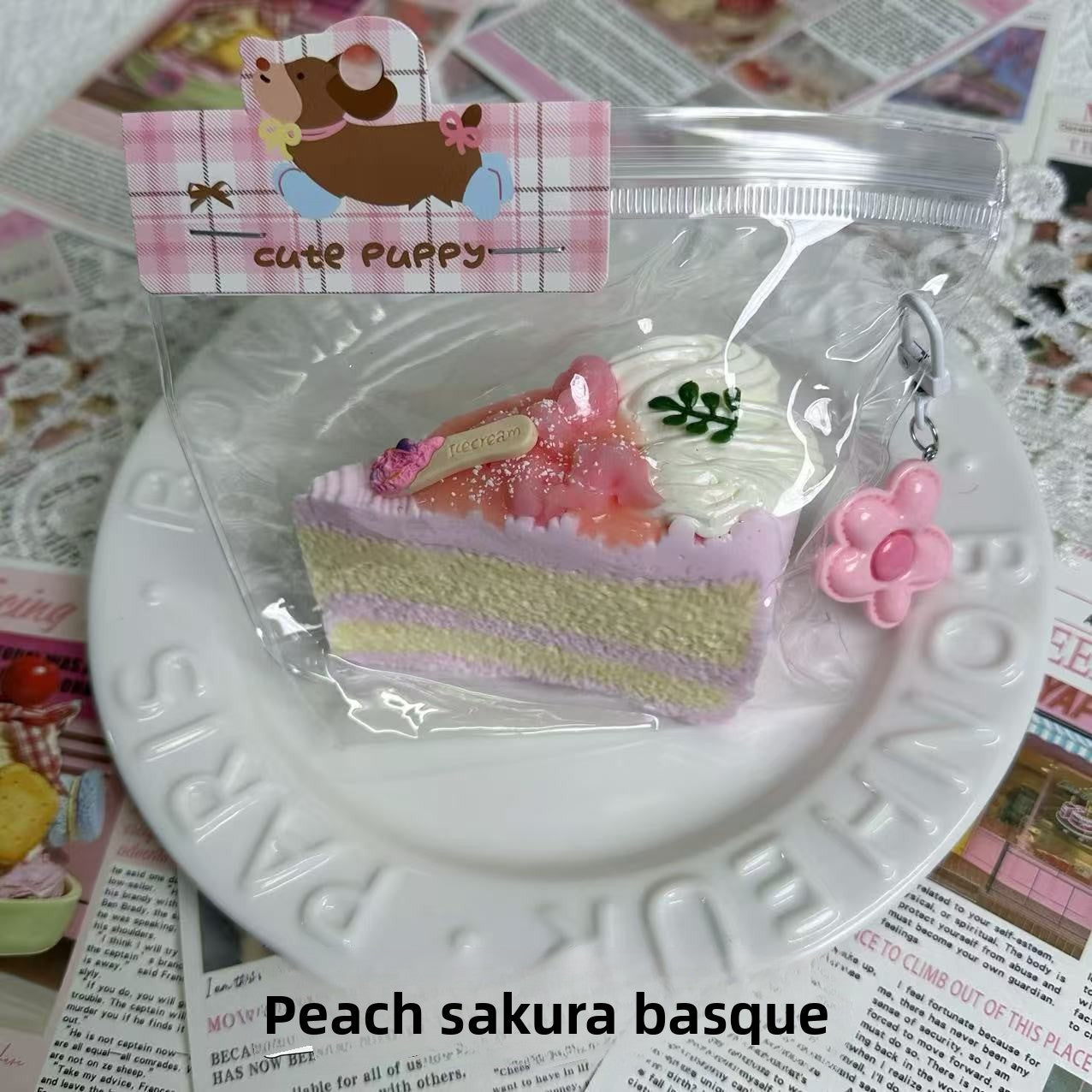 Basque series xiaohongshu best sellingartificial food pinch fun kids toys decompression food play cream mud pinch
