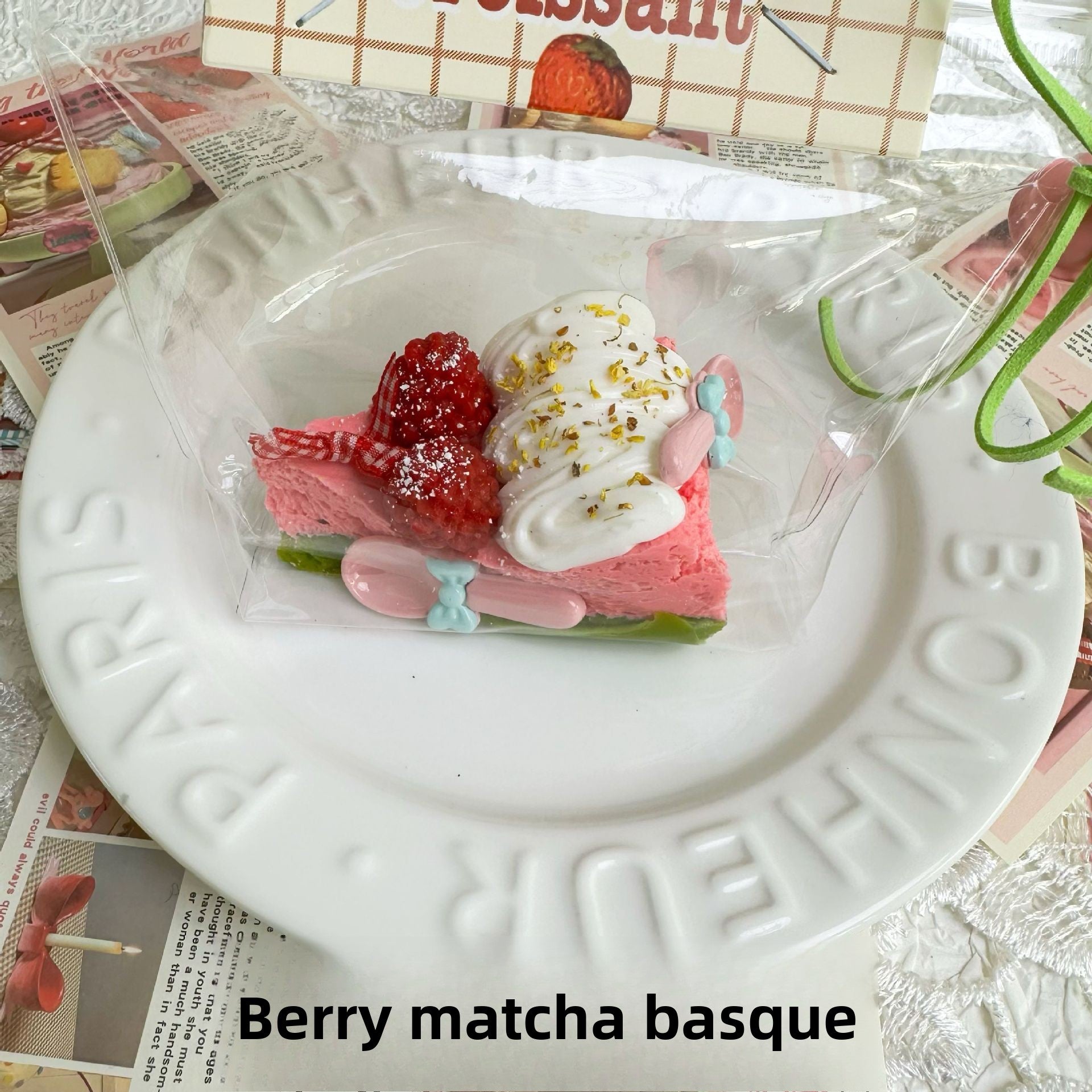 Basque series xiaohongshu best sellingartificial food pinch fun kids toys decompression food play cream mud pinch